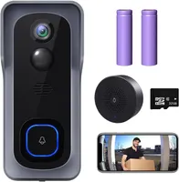 WIFI-Video-Türklingel-Kamera, kabellose XTU-Türklingelkamera mit Glockenspiel, 1080p HD, 2-Wege-Audio, Bewegungserkennung