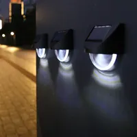 태양 램프 울타리 미러 조명, 1 팩 방수 LED 야외 벽 조명 갑판 단계 파티오 산책로 정원 안뜰 장식