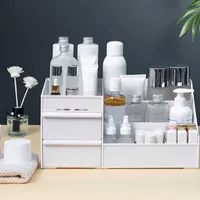 Cosmetics Makeup Storage Box Organizador Maquillaje Rangement Plastikowy 3 warstwowiec Desk Organizer do Bins Home Bins