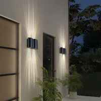Outdoor Wall Lampy LED Light Wodoodporna IP65 Garden Up W dół Lampa Kryty Moda do sypialni Schody Salon AC220V