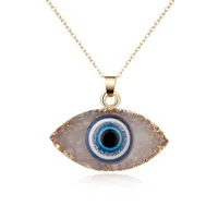 Złe oczy wisiorek naszyjnik dla kobiet długi łańcuch kryształ turecki oko naszyjniki dziewczyny szczęście biżuteria