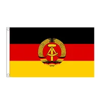 German Democratic Republic GDR East Germany 3x5ft Flags Outdoor Indoor Banners 100D Polyester High Quality Vivid Color With Two Brass Grommets