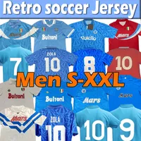Napoli Retro Soccer Jerseys 1987 1988 87 88 89 Coppa Italia SSC Napoli Maradona 10 Vintage Calcio Napels Kits Klassieke Vintage Napolitaanse voetbal shirts Top