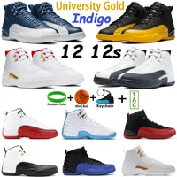 University Gold 12 12s Mens Basketball Chaussures Indigo Utility Twist Fiba Cherry Game Game Taxi Basse-Pâques CNY Men Wome Sneakers Sports Formateurs sportifs