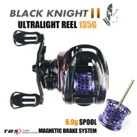 New Black Knight II 135G UltraLight BFS BAITCASTER RECH 6.9G Spool Finesse esca fusione bobine da pesca a pescherecci per la trota di bassi W220308
