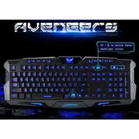 US Stock A877 114-KEY LED Backlit Wired USB Gaming Keyboard Black A58