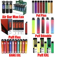 Bang XXL Air Bar Max Lux Puff Flex Pro Switch Double Posh Plus XL Dispositivo monouso Pod Kit 2in1 Cartucce batteria 2000 Puffs Premilled vape e-sigarette kit