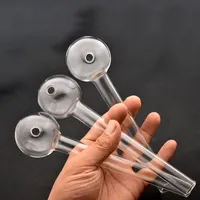 DHL Gratis Pyrex Glas Oliebrander Pijp 8inch 50mm Dia Bal Clear Top Quality Transparent Great Tube Smoking Pipes