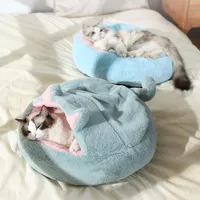 Letti per gatti Letti per mobili con trapunta per animale domestico 2 in 1 calda gatto peluche di cagnolini gatti accessori gatti