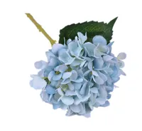 Simulierte Hortensie-Stücke Hortensie Einzelner Zweig Seidenblume Hochzeit Braut Holding Blume Blume Arrangieren Hortensie