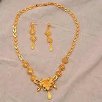 Orecchini collana Wando Ore Orecchie di colore in oro a sospensione donne turche vintage set di perle africane set di matrimoni Dubai