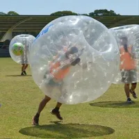 Zorb Ball Soccer Bubble Equipment Uppblåsbara Bouncers PVC Body Zorbing Till salu Kvalitetsgaranti 1,2m 1,5m 1,8m