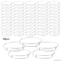 Bileklik 60 Adet DIY Genişletilebilir Bilezikler Ayarlanabilir Tel Boş Boncuk Pendants Takı Yapımı için Bilezik