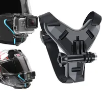 Helmet Strap Mount For Gopro Hero 9 8 7 6 5 4 3 Motorcycle Yi Action Sports Camera Mount Full Face Holder Accessories