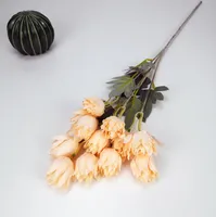 인공 꽃 실크 패브릭 웨딩 파티 홈 DIY 꽃 장식 고품질 큰 꽃다발 공예 가짜 꽃 가구 기사 HHC7053