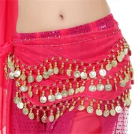 Fase Wear 10 Cores 3 Linhas 128 Moedas De Ouro Moedas Barriga Fato Egito Dança Dança Hip Skirt