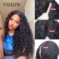 Lace Wigs Water Wave Hair V Part Wig Human No Leave Out Thin Upgrade U Glue&Suit Your Natural Hai