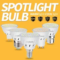 Żarówki Lampa LED E27 Bulb 220 V Ampoule E14 GU10 Corn Light 4W 6W 8W MR16 Spotlight B22 Lampara Focos do oświetlenia domowego 2835