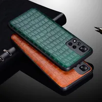 Caso de couro de crocodilo de luxo para Xiaomi Redmi Nota 11 Pro 4G 5G Slim Fit Grade Lattice PU Capa para Redmi Nota 11 Pro Phone Case