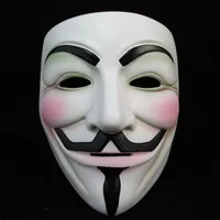 Wit v masker maskerade masker eyeliner halloween volledige gezichtsmaskers partij rekwisieten Vendetta anonieme film kerel maskers DHJ68