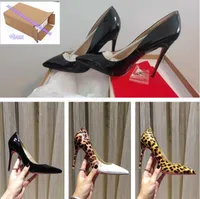 2021 Sy Stili di Kate 8cm 10 cm 12 cm tacco alto scarpe rosso fondo nudo colore in vera pelle punta in pelle pompa gomma
