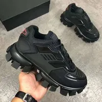 Prada Sneakers Yeni Robot Erkek Ayakkabı Kalın Tabanlı Ve Yüksek Topuklu Baba Ayakkabı Kaymaz Rahat Ayakkabılar Nefes Retro Sneakers Black MKJ001