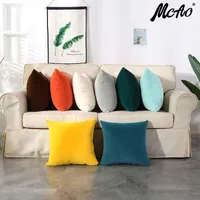 Pillow Case McAO -Packung aus 2 Samt weiche massive dekorative Quadratwurfabdeckungen Set Kissen für Sofa Schlafzimmer Auto 18x18 Zoll 45 x 45 cm