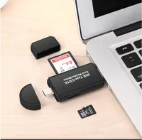 Çoklu USB2.0 Tip-C Mikro USB OTG ile SD TF Kart Okuyucu Bilgisayar MacBook Tablet Için
