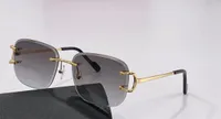 Novo design de moda óculos de sol 0021 quadrado lente sem aro simples e popular estilo clássico UV400 ao ar livre óculos por atacado óculos qualidade superior