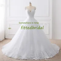 Imagens reais vestidos de noiva lace apliques vestidos nupciais vestido de princesa vestido de praia vestido de baile