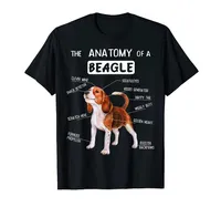 Camisetas para hombres La anatomía de una camiseta del regalo del propietario del amante del perro del fan de Beagle Tee