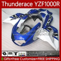 Corpo para Yamaha Thunderace YZF1000R YZF 1000R 1000 R 96-07 Bodywork Branco Azul 87NO.61 YZF-1000R 1996 2003 2004 2005 2006 2007 YZF1000-R 96 97 98 99 00 01 02 07 Fearding