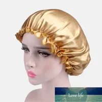 Moda Bonnet Büyük Boy Kafa Kapak Güzellik Katı Renk Saten Ipek Bonnet Kadınlar Için Uyku Gece Kap Elastik Geniş Bant Cap Headwrap Fabrika Fiyat Uzman Tasarım Kalitesi