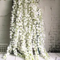 Groothandel Kunstmatige Wisteria Bloem Opknoping Rotan Bruid Bloemen Garland voor Thuis Garden Hotel Decoration