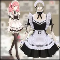 Anime Kostümleri 2021 Yeni Amin Sevimli Lolita Fransız Hizmetçi Cosplay Kostüm Elbise Kız Kadın Garson Hizmetçi Parti Sahne Kostümleri Üniforma Severler