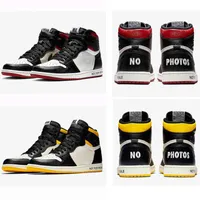 جودة عالية 1 nrg no l's حتى لا resale لا توجد صور أحذية كرة السلة الرجال 1S أبيض أحمر أسود أحذية رياضية