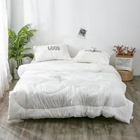 Comfort Set SviLelg Bed Quilt Double Comforter Sottile Inverno Bianco Bianco Microfiber Soft Leggero leggero trapuntato