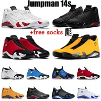 Nike Air Jordan Retro 14 jumpman 14 14S 망 농구 신발 레트로 대학 골드 체육관 레드 하이퍼 로얄 남성 트레이너 운동화