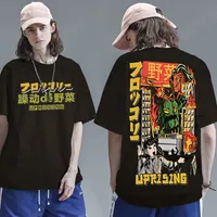 Zsiibo män hiphop t shirt japansk harajuku tecknad monster t-shirt streetwear sommar toppar tees överdimensionerade hiphop tx37533