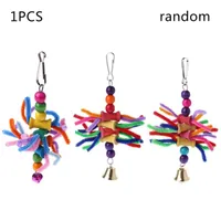 Other Bird Supplies OOTDTY Parrot Chew Toys Multicolor Bite String Swing Cage Accessories