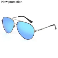 Haimaitong 2021 Nieuwe mannen gepolariseerde zonnebril 7 kleuren metalen frame UV400 mannelijke drijfglazen met doos