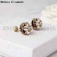 Bthory Elizabeth Woman Retro Front Back Earrings Earrings, Simple Fashionable Exquisite Earring Spendien 210609