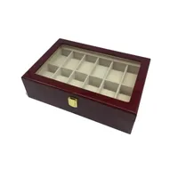 Relógio caixas de caixas fábrica fábrica de luxo MDF folheado de madeira alta lustrosa caixa de madeira