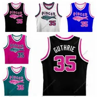 Custom Erving Moses Guthrie #35 Basketball Jersey The Fish That Saved Pittsburgh Sewn White Red Blue Green Black Size S-4XL Any Name And Number Top Quality Jerseys