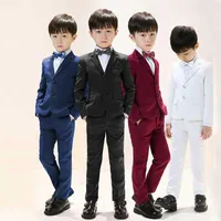White Baby Boys Ternos para Casamento Preto Traje Boy Red Kids Blazers Personalizado Marinho Azul Jaqueta Formal Vestuário Crianças roupas de vestuário