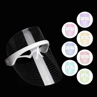 Светодиодный свет Красота Маска для лица Инструмент 7 Цвета Спа Спа Фотонная Терапевтическая Терапия для Омолаживания кожи угрей