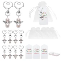 Angel Favor Keychains Thank You Tags Gift Bags Guest Return Favors Baby Shower Bridal Shower Wedding Gifts 1295 V2