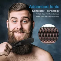 Alisado eléctrico Calefacción de hierro Peine Pein Collers Cepillo Mano Multifuncional Beard Styling Com