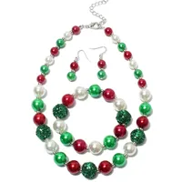 Örhängen halsband uddein julpaket gåvor uppsättning armband för kvinnor vintage bib pärlor smycken party afrikansk collier