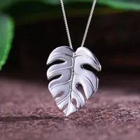 Pendant Necklaces Huitan Fashion Leaf Necklace For Women Men Delicate Couple Exquisite Birthday Gift Statement Jewelry Drop Ship